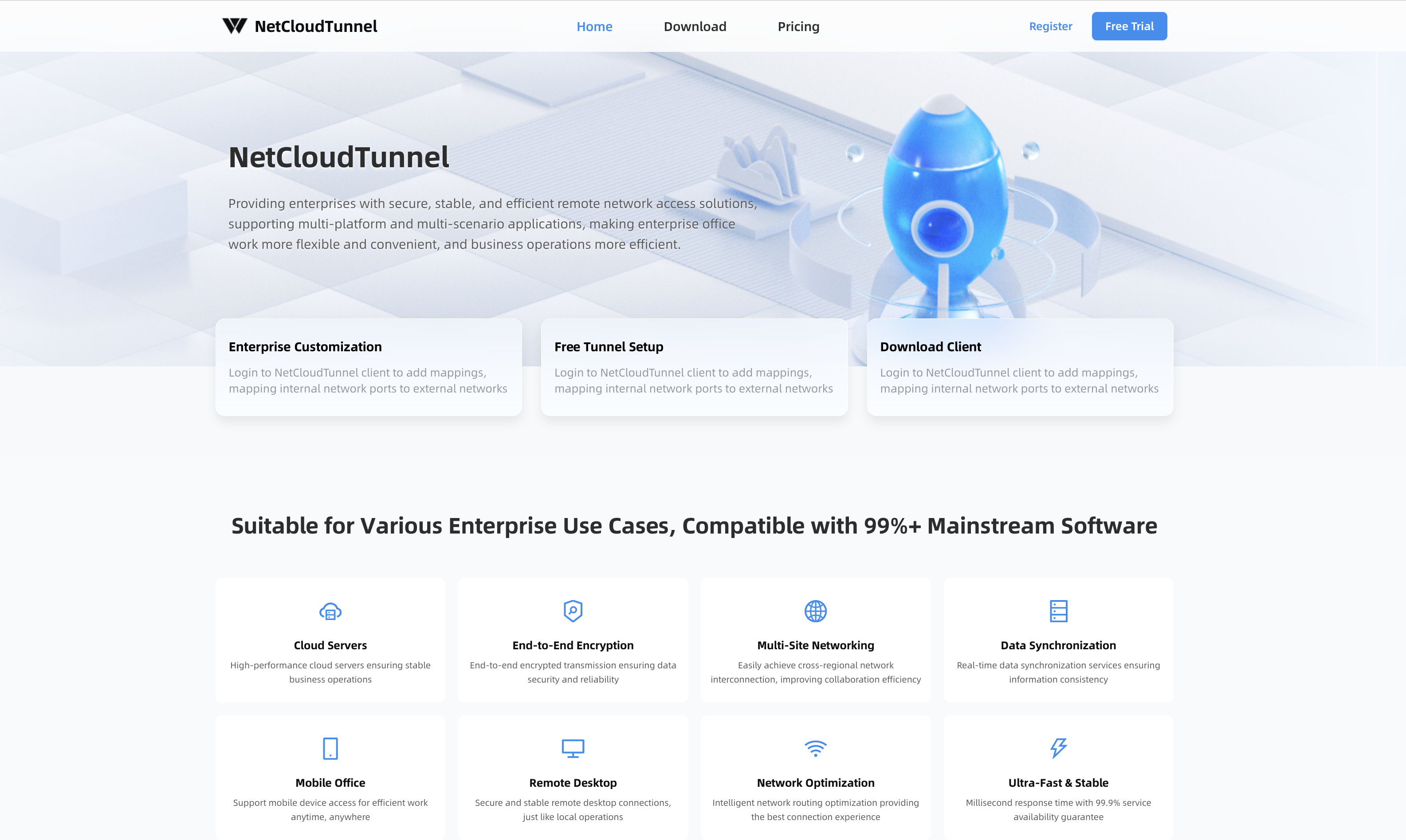 NetCloudTunnel Website